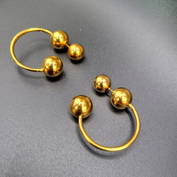 High ball gold Hoops by Lavender Blue Soul - Picture 5 of 7